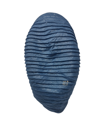 SG PR02-J Jeans Cotton Lurex Pleated Adjustable Pre-Tied Bandanna myselflingerie.com